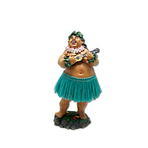 [훌라돌]Boy Hula Doll with Ukulele-Green(하와이 인형)